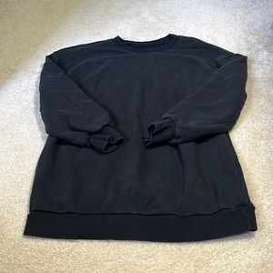 black crewneck sweatshirt